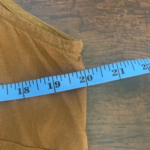 Alexander Jordan Brown Sleeveless Linen Blend Button Blouse Size Medium - Picture 9 of 11